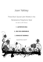 Three Short Sacred Latin Motets for 3 voices