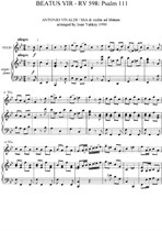 Beatus Vir (Psalm 111) – full score