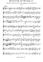 Beatus Vir (Psalm 111) – violin-choral parts