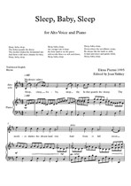 Sleep, Baby, Sleep - Aria for Alto & piano